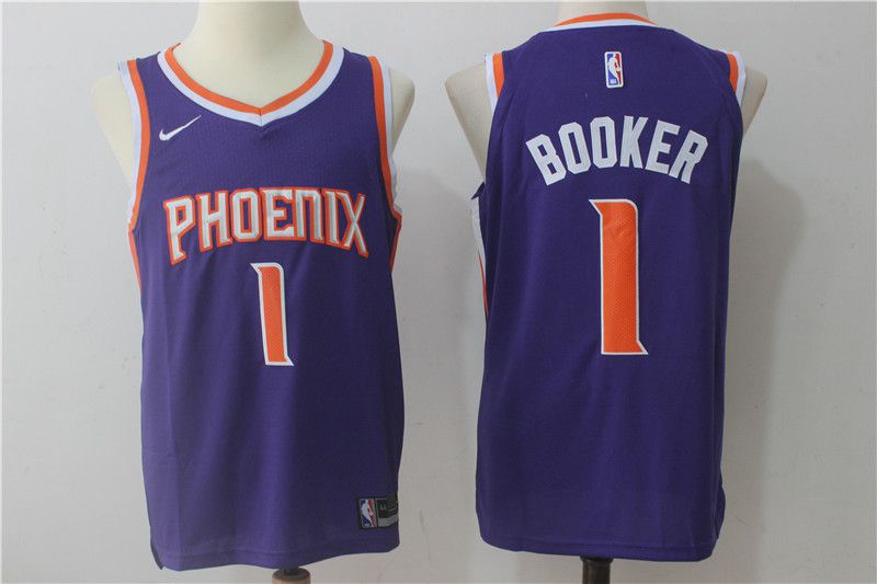 2017 Men Phoenix Suns 1 Booker Nike purple NBA Jerseys